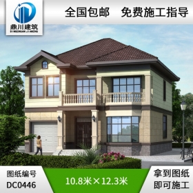 二層帶車庫農村小別墅設計圖紙_鄉(xiāng)村兩層自建房別墅圖紙,鼎川建筑