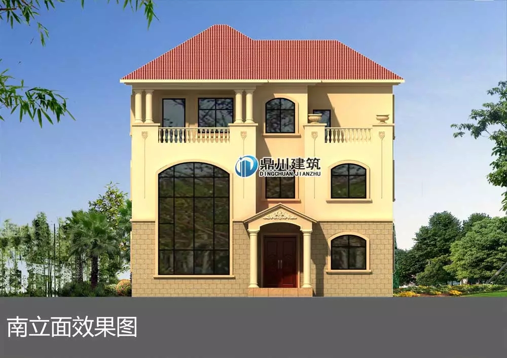 三層旋轉樓梯復式農村別墅建房案例，大氣漂亮得不像話！