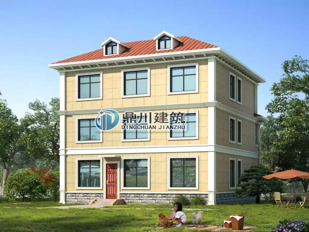 農村復式三層大氣別墅，造價親民易建造，30萬也能建出豪宅效果！